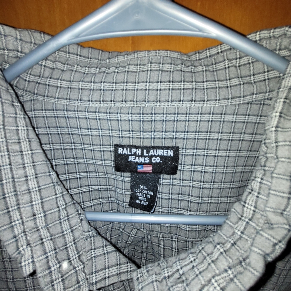 Ralph Lauren Jean Co Checked Button Down Shirt